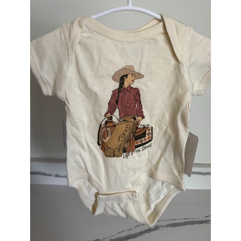 Life’s Too Short 3-6 Months One‎ Piece Outfit Baby Rodeo Cowboy